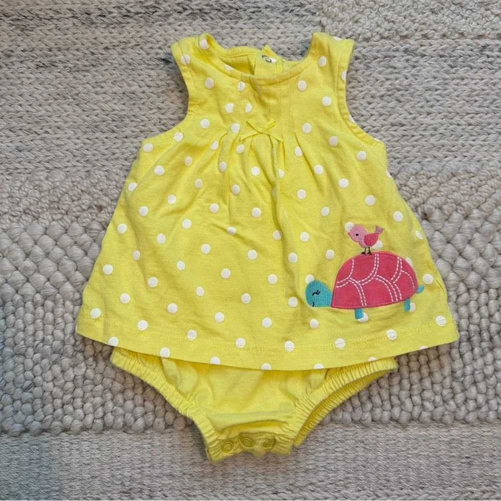 Carter's Yellow and Tan One Piece Diaper Covers‎